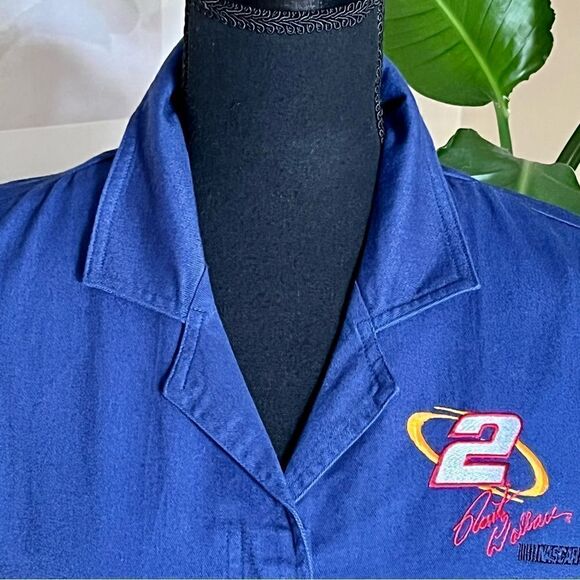 VINTAGE NASCAR Rusty Wallace Sleeveless Button Down - Picture 2 of 12